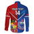 Custom Samoa And Tonga Rugby Family Matching Long Sleeve Bodycon Dress and Hawaiian Shirt 2023 World Cup Manu Samoa With Ikale Tahi - Wonder Print Shop