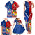 Custom Samoa And Tonga Rugby Family Matching Tank Maxi Dress and Hawaiian Shirt 2023 World Cup Manu Samoa With Ikale Tahi - Wonder Print Shop