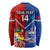 Custom Samoa And Tonga Rugby Long Sleeve Shirt 2023 World Cup Manu Samoa With Ikale Tahi - Wonder Print Shop