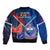 Samoa And France Rugby Bomber Jacket 2023 World Cup Manu Samoa With Les Bleus - Wonder Print Shop