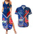 Samoa And France Rugby Couples Matching Summer Maxi Dress and Hawaiian Shirt 2023 World Cup Manu Samoa With Les Bleus - Wonder Print Shop