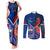 Samoa And France Rugby Couples Matching Tank Maxi Dress and Long Sleeve Button Shirts 2023 World Cup Manu Samoa With Les Bleus - Wonder Print Shop