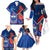 Samoa And France Rugby Family Matching Off Shoulder Long Sleeve Dress and Hawaiian Shirt 2023 World Cup Manu Samoa With Les Bleus - Wonder Print Shop