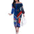 Samoa And France Rugby Family Matching Off Shoulder Long Sleeve Dress and Hawaiian Shirt 2023 World Cup Manu Samoa With Les Bleus - Wonder Print Shop