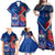 Samoa And France Rugby Family Matching Off Shoulder Maxi Dress and Hawaiian Shirt 2023 World Cup Manu Samoa With Les Bleus - Wonder Print Shop