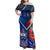 Samoa And France Rugby Family Matching Off Shoulder Maxi Dress and Hawaiian Shirt 2023 World Cup Manu Samoa With Les Bleus - Wonder Print Shop