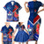 Samoa And France Rugby Family Matching Short Sleeve Bodycon Dress and Hawaiian Shirt 2023 World Cup Manu Samoa With Les Bleus - Wonder Print Shop