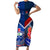 Samoa And France Rugby Family Matching Short Sleeve Bodycon Dress and Hawaiian Shirt 2023 World Cup Manu Samoa With Les Bleus - Wonder Print Shop