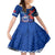 Samoa And France Rugby Kid Short Sleeve Dress 2023 World Cup Manu Samoa With Les Bleus - Wonder Print Shop