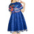 Samoa And France Rugby Kid Short Sleeve Dress 2023 World Cup Manu Samoa With Les Bleus - Wonder Print Shop