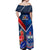 Samoa And France Rugby Off Shoulder Maxi Dress 2023 World Cup Manu Samoa With Les Bleus - Wonder Print Shop