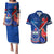 Custom Samoa And France Rugby Couples Matching Puletasi Dress and Hawaiian Shirt 2023 World Cup Manu Samoa With Les Bleus - Wonder Print Shop