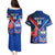 Custom Samoa And France Rugby Couples Matching Puletasi Dress and Hawaiian Shirt 2023 World Cup Manu Samoa With Les Bleus - Wonder Print Shop