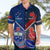 Custom Samoa And France Rugby Hawaiian Shirt 2023 World Cup Manu Samoa With Les Bleus - Wonder Print Shop