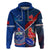 Custom Samoa And France Rugby Hoodie 2023 World Cup Manu Samoa With Les Bleus - Wonder Print Shop