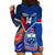 Custom Samoa And France Rugby Hoodie Dress 2023 World Cup Manu Samoa With Les Bleus - Wonder Print Shop