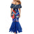 Custom Samoa And France Rugby Mermaid Dress 2023 World Cup Manu Samoa With Les Bleus - Wonder Print Shop