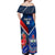 Custom Samoa And France Rugby Off Shoulder Maxi Dress 2023 World Cup Manu Samoa With Les Bleus - Wonder Print Shop