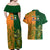 Australia And Ireland Rugby Couples Matching Off Shoulder Maxi Dress and Hawaiian Shirt 2023 World Cup Walllabies With Shamrocks - Wonder Print Shop