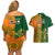 Australia And Ireland Rugby Couples Matching Off Shoulder Short Dress and Hawaiian Shirt 2023 World Cup Walllabies With Shamrocks - Wonder Print Shop