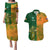 Australia And Ireland Rugby Couples Matching Puletasi Dress and Hawaiian Shirt 2023 World Cup Walllabies With Shamrocks - Wonder Print Shop