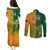 Australia And Ireland Rugby Couples Matching Puletasi Dress and Long Sleeve Button Shirts 2023 World Cup Walllabies With Shamrocks - Wonder Print Shop