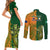 Australia And Ireland Rugby Couples Matching Short Sleeve Bodycon Dress and Long Sleeve Button Shirts 2023 World Cup Walllabies With Shamrocks - Wonder Print Shop