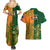 Australia And Ireland Rugby Couples Matching Summer Maxi Dress and Hawaiian Shirt 2023 World Cup Walllabies With Shamrocks - Wonder Print Shop