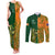 Australia And Ireland Rugby Couples Matching Tank Maxi Dress and Long Sleeve Button Shirts 2023 World Cup Walllabies With Shamrocks - Wonder Print Shop