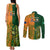 Australia And Ireland Rugby Couples Matching Tank Maxi Dress and Long Sleeve Button Shirts 2023 World Cup Walllabies With Shamrocks - Wonder Print Shop