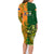 Australia And Ireland Rugby Family Matching Long Sleeve Bodycon Dress and Hawaiian Shirt 2023 World Cup Walllabies With Shamrocks - Wonder Print Shop