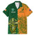 Australia And Ireland Rugby Family Matching Mermaid Dress and Hawaiian Shirt 2023 World Cup Walllabies With Shamrocks - Wonder Print Shop