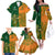 Australia And Ireland Rugby Family Matching Off Shoulder Long Sleeve Dress and Hawaiian Shirt 2023 World Cup Walllabies With Shamrocks - Wonder Print Shop