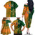 Australia And Ireland Rugby Family Matching Off Shoulder Long Sleeve Dress and Hawaiian Shirt 2023 World Cup Walllabies With Shamrocks - Wonder Print Shop