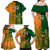 Australia And Ireland Rugby Family Matching Off Shoulder Maxi Dress and Hawaiian Shirt 2023 World Cup Walllabies With Shamrocks - Wonder Print Shop