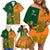 Australia And Ireland Rugby Family Matching Off Shoulder Short Dress and Hawaiian Shirt 2023 World Cup Walllabies With Shamrocks - Wonder Print Shop