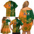 Australia And Ireland Rugby Family Matching Off Shoulder Short Dress and Hawaiian Shirt 2023 World Cup Walllabies With Shamrocks - Wonder Print Shop