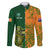 Australia And Ireland Rugby Family Matching Puletasi Dress and Hawaiian Shirt 2023 World Cup Walllabies With Shamrocks - Wonder Print Shop