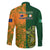 Australia And Ireland Rugby Family Matching Puletasi Dress and Hawaiian Shirt 2023 World Cup Walllabies With Shamrocks - Wonder Print Shop