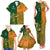 Australia And Ireland Rugby Family Matching Tank Maxi Dress and Hawaiian Shirt 2023 World Cup Walllabies With Shamrocks - Wonder Print Shop