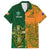 Australia And Ireland Rugby Hawaiian Shirt 2023 World Cup Walllabies With Shamrocks - Wonder Print Shop