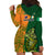 Australia And Ireland Rugby Hoodie Dress 2023 World Cup Walllabies With Shamrocks - Wonder Print Shop