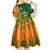 Australia And Ireland Rugby Kid Short Sleeve Dress 2023 World Cup Walllabies With Shamrocks - Wonder Print Shop