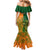 Australia And Ireland Rugby Mermaid Dress 2023 World Cup Walllabies With Shamrocks - Wonder Print Shop