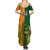 Australia And Ireland Rugby Summer Maxi Dress 2023 World Cup Walllabies With Shamrocks LT14