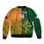 Custom Australia And Ireland Rugby Bomber Jacket 2023 World Cup Walllabies With Shamrocks - Wonder Print Shop