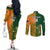 custom-australia-and-ireland-rugby-couples-matching-off-the-shoulder-long-sleeve-dress-and-long-sleeve-button-shirts-2023-world-cup-walllabies-with-shamrocks