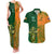 Custom Australia And Ireland Rugby Couples Matching Tank Maxi Dress and Hawaiian Shirt 2023 World Cup Walllabies With Shamrocks - Wonder Print Shop