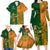 Custom Australia And Ireland Rugby Family Matching Long Sleeve Bodycon Dress and Hawaiian Shirt 2023 World Cup Walllabies With Shamrocks - Wonder Print Shop