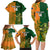 Custom Australia And Ireland Rugby Family Matching Long Sleeve Bodycon Dress and Hawaiian Shirt 2023 World Cup Walllabies With Shamrocks - Wonder Print Shop